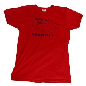 Vintage 1980s ‘Where the Hell is Granisle?’ Ringer T-Shirt, size L